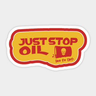 Just Stop Oil Save The Earth Sticker